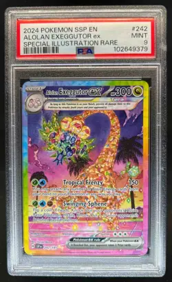 2024 Pokemon SV Surging Sparks SSP EN Alolan Exeggutor Ex #242/191 PSA 9 - Image 1