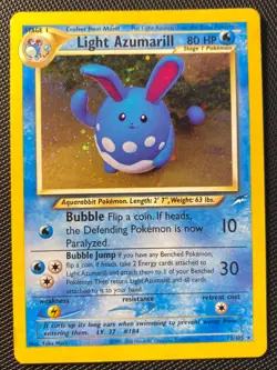 Light Azumarill 13/105 Neo Destiny Holo - WOTC - Pokemon Card LP - Image 1