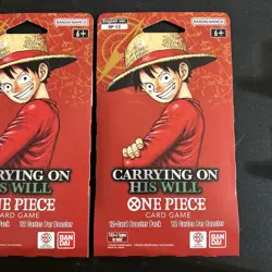2x One Piece CCG OP-13 Carrying On His Will Sleeved Packs With Display Both New! - Image 3