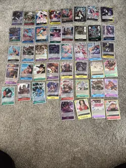 One Piece Lot Of Rare, Super Rare, And Holo Don Cards (OP14) - Image 1