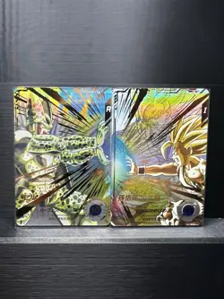 Dragon Ball Divers 2 Set GDR Parallel Cards, Gohan Vs Cell SDV5-008 & SDV5-033 - Image 1