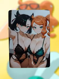 Marnie & Sonia Pokemon Anime Waifu Sexy Goddess Doujin Lewd Hentai Card - Image 1