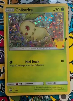 Pokemon Chikorita TCG McDonald's Promo Card 2/25 Holo - Image 1
