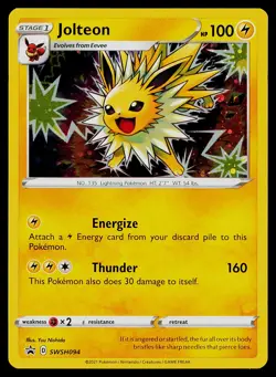 Pokemon Card Jolteon SWSH094 SWSH Promo Holo - Image 1
