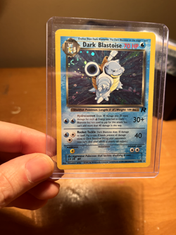 SWIRL HOLO! Dark Blastoise Pokemon 3/82 Team Rocket Holo Rare WOTC Vintage LP - Image 3