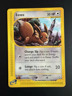 Pokemon Eevee 75/147 Aquapolis Unlimited Wizards ENG Vintage Cards - Image 1