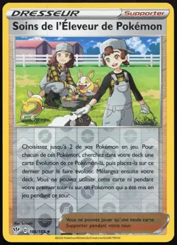 Carte Pokemon Soins de l'Eleveur de 166/189 Reverse Tenebres Embrasees FR - Image 1