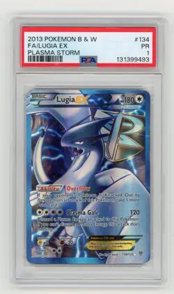 LUGIA EX 134/135 PSA 1 PR PLASMA STORM ULTRA RARE FULL ART HOLO POKEMON LOW POP - Image 1