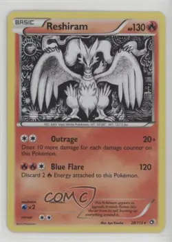 Reshiram Holo Pokemon Black & White Legendary Treasures #28 - Image 1