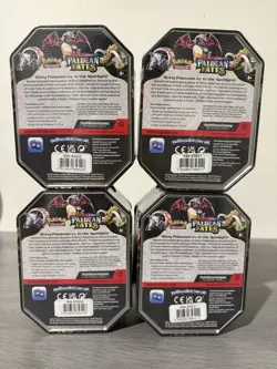 Pokemon TCG Scarlet & Violet Paldean Fates Iron Treads & Great Tusk Ex Tins (x4) - Image 2