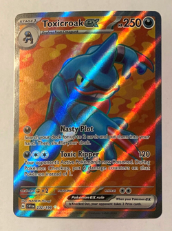 Pokemon Scarlet and Violet - TOXICROAK EX - FULL ART - 232/198 - NM - Image 1