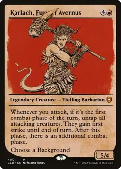 1 x Karlach, Fury of Avernus MTG Showcase CMR: Battle for Baldur's Gate CLB - Image 1