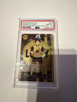 MONKEY D. LUFFY BVB X ONE PIECE MATCH DAY '25 ONE PIECE PROMOS 2025 003 PSA 10 - Image 1