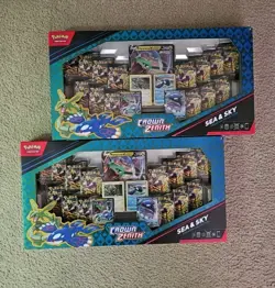 2x Pokemon TCG: Crown Zenith Sea and Sky Premium Collection Box Factory Sealed - Image 1