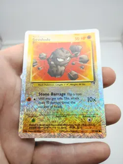 GEODUDE Legendary Collection POKEMON 2002 Reverse Holo Trading Card 77/110 TCG - Image 2