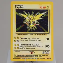 Pokemon TCG - Zapdos 16/102 Base Set Holo Rare WOTC 1999 - EXC - Image 2