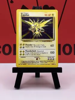 Zapdos 16/102 Base Set Holo Rare 1999 WOTC Pokemon TCG MP - Image 3