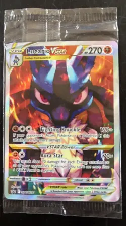 Pokemon Lucario VSTAR SWSH291 Crown Zenith ETB Holo Black Star Promo SEALED - Image 1