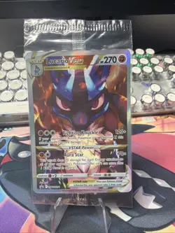 SEALED Pokemon Lucario VSTAR SWSH291 Crown Zenith ETB Holo Black Star Promo 147 - Image 1