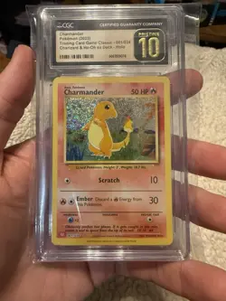 CGC 10 PRISTINE Pokemon Charmander 001/034 Trading Card Game Classic CLC - Image 1