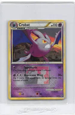 Crobat 14/95 - League Promo Crosshatch Holo - HGSS Unleashed - POKEMON CARD - NM - Image 1