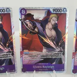 One Piece TCG OP13-066 Silvers Rayleigh SR X4 Playset Card Game CCG English - Image 3