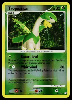 Pokemon Card - Tropius Mysterious Treasures 64/123 Uncommon Reverse Holo - Image 1