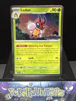 Pokemon Card Ledian SVP133 Stellar Crown STAFF Stamped Prerelease Near Mint - Image 1