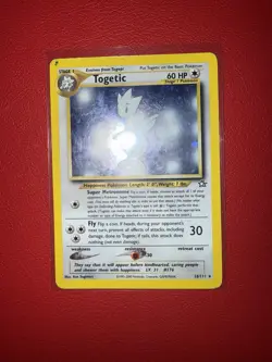 Togetic Neo Genesis 2000 Swirl Holo Rare Pokemon Card TCG 16/111 HP 💫 - Image 3