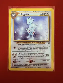 Togetic Neo Genesis 2000 Swirl Holo Rare Pokemon Card TCG 16/111 HP 💫 - Image 4