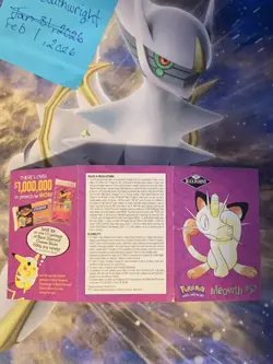 Extremely Rare Meowth # 52 Black Diamond Promo Pokemon Card - Image 3