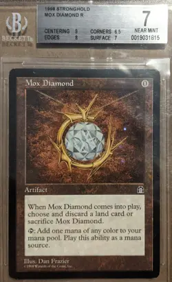 MTG English NEAR MINT Magic Card MOX DIAMOND from Stronghold. Beckett BGS 7.0 - Image 1