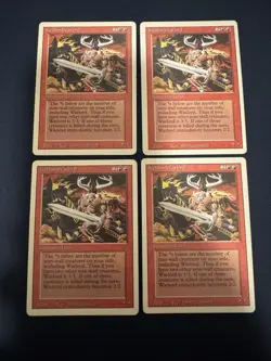 MTG - Magic The Gathering - Keldon Warlord X 4- Revised - LP/EX! - Image 1
