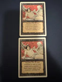 MTG - Magic The Gathering - Sacrifice X 2 - Revised - NP/NM! - Image 1