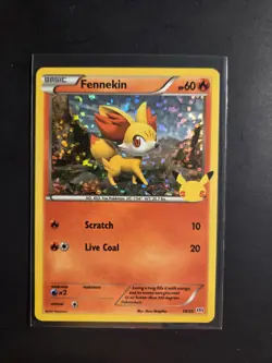 Fennekin Holo 14/25 Pokemon 25th Anniversary McDonalds Promo Card 2021 NM - Image 1