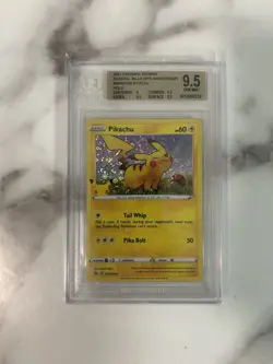 Pokemon Pikachu 2020 General Mills 25th Anniversary Holo Promo SWSH039 BGS 9.5 - Image 1