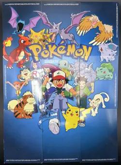 1999 POKEMON TOPPS TV Anime 9 Card Puzzle Set Ash Pikachu Full Set LP/NM Set 2 - Image 1