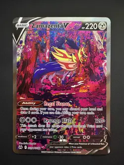 Zamazenta V GG54/GG70 Pokemon Crown Zenith Galarian Gallery Holo Rare NM 2023 - Image 1