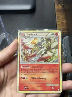 Pokemon TCG Swirl Ninetales Heartgold Soulsilver 7/123 Holo Rare - Image 3
