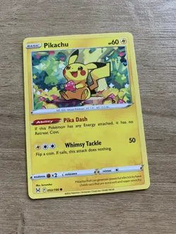 Pokemon TCG Pikachu Sword & Shield - Lost Origin 052/196 Regular Common NM - Image 1