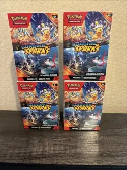 Pokemon TCG Scarlet & Violet Surging Sparks Booster Bundle Lot Of 4 New Sealed - Image 1