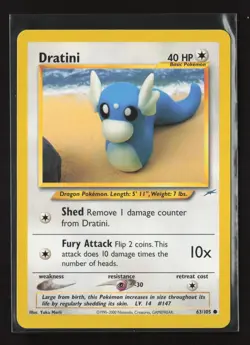 Dratini 63/105 Common Neo Destiny Pokemon NM - Image 2