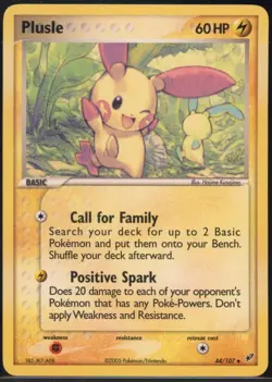 Plusle 44/107 Uncommon Deoxys Pokemon NM - Image 2