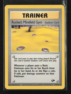 Rocket's Minefield Gym 119/132 Uncommon Gym Challenge Pokemon NM - Image 2