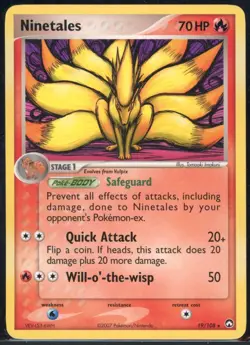 Ninetales 19/108 Rare Power Keepers Pokemon NM - Image 2