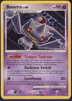 Banette 19/127 Rare Platinum Pokemon LP - Image 2
