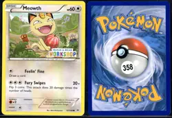 Meowth 67/108 Build A Bear Common Roaring Skies Pokemon NM - Image 1