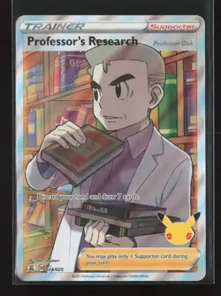 Professor's Research (Professor Oak) 024/025 Rare Ultra Celebrations Pokemon NM - Image 2