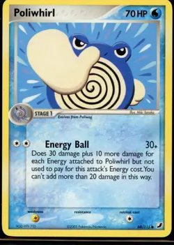 Poliwhirl 68/115 Common Unseen Forces Pokemon NM - Image 2