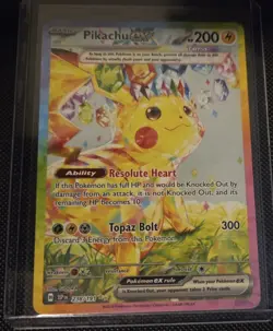 Pokemon Pikachu EX Special Illustration Rare Holo Sv08 238/191 200HP Topaz Bolt - Image 1